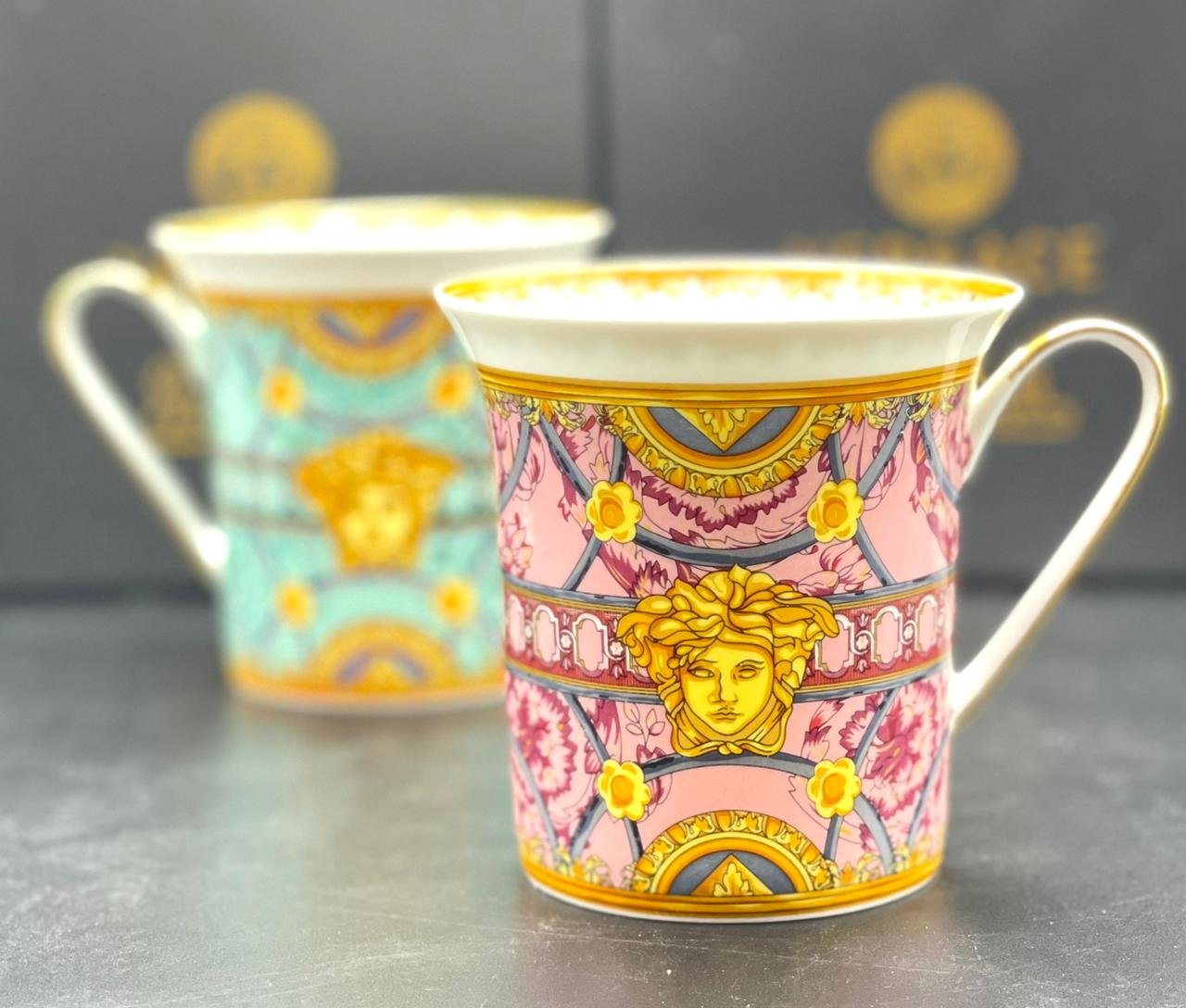 Versace mug blue or pink - Image 2 of 4