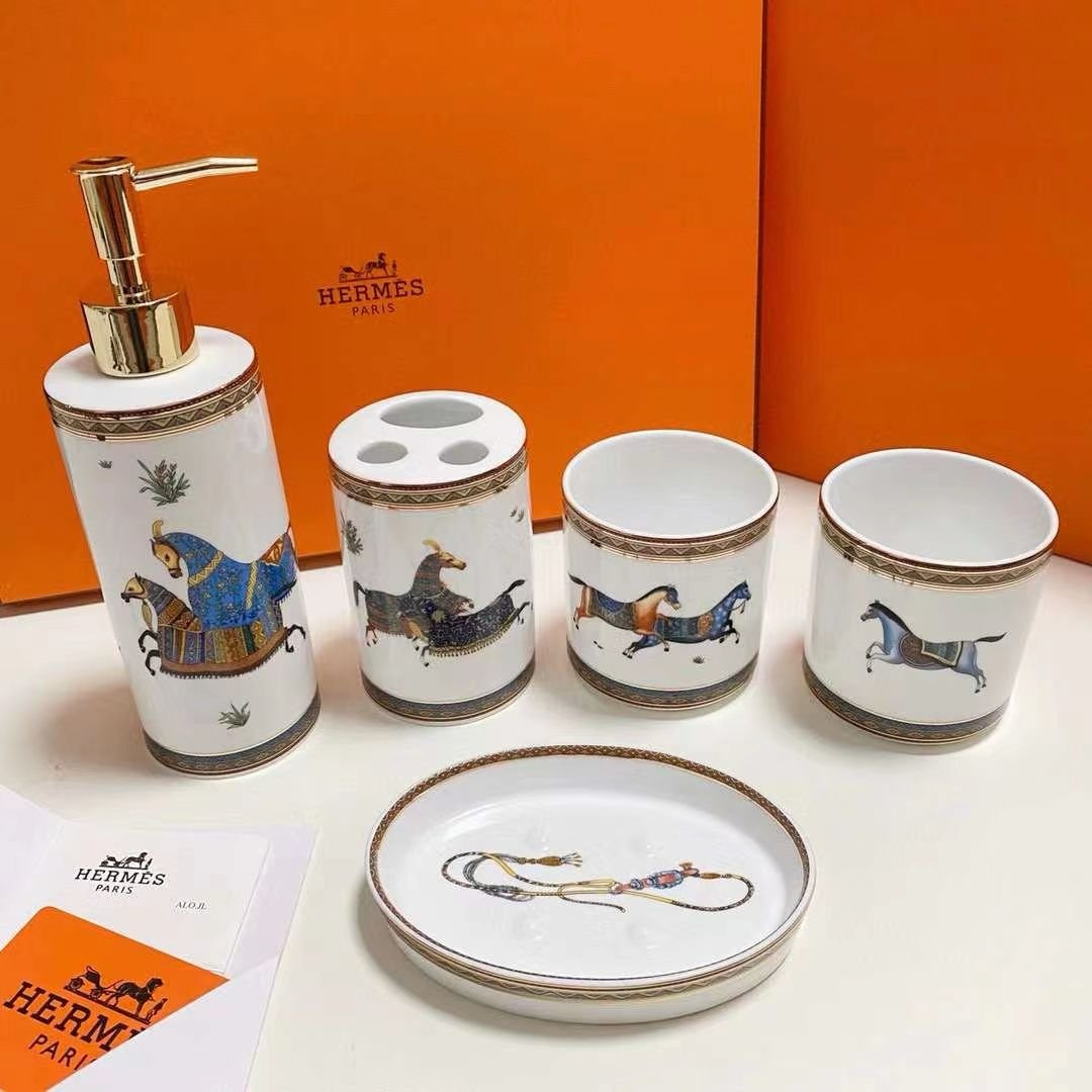 bathroom set of five - Hermes Bathroom Accessories | Buy Online in UAE