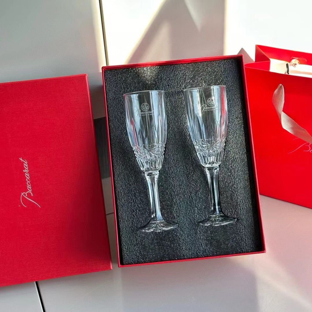 Set of two Baccarat long cristals glasses - Image 2 of 3