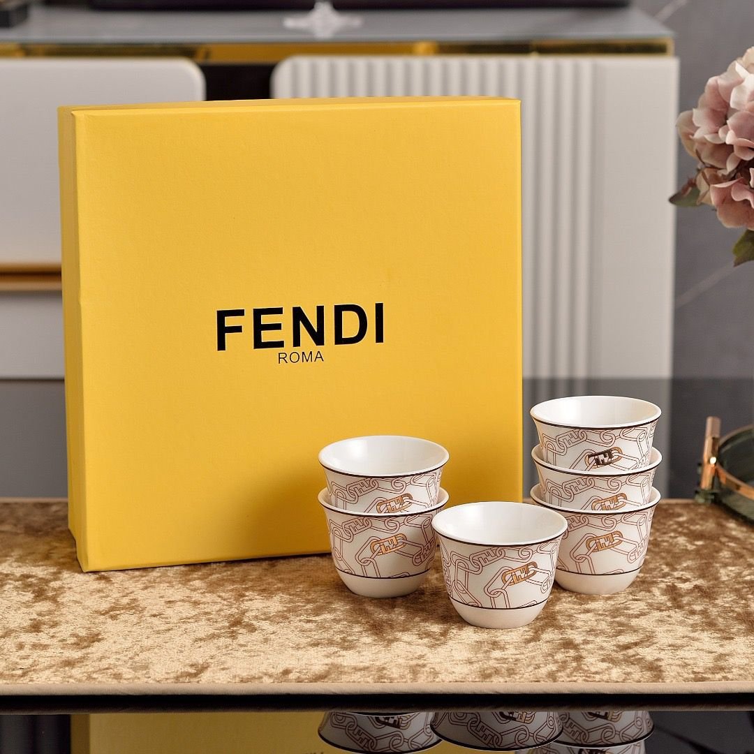 Fendi Arabic Coffee set of six cups - Fendi Arabic Coffee | Buy Online in UAE