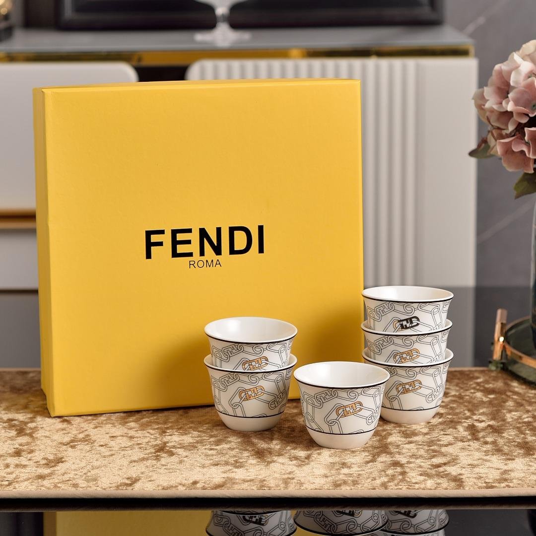 Fendi Arabic Coffee set of six cups - Fendi Arabic Coffee | Buy Online in UAE