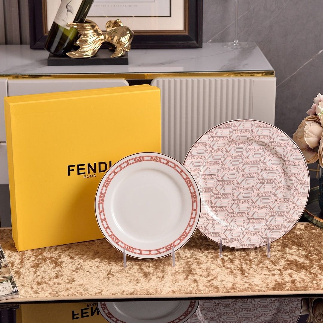 Fendi plates set of two - Fendi Plates | Aleppo Gift UAE