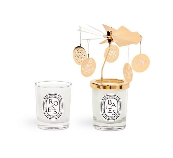 diptyque Candle 70g set of two candles with Golden Carousel Candle Holder - diptyque Candles | Buy Online in UAE