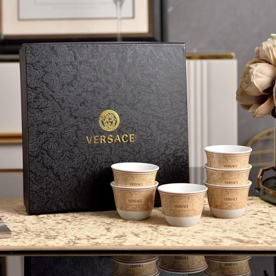 Versace Arabic coffee set of six cups - Versace Arabic Coffee | Buy Online in UAE