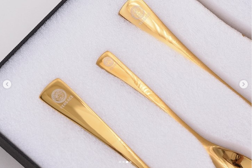 cutlery set for one person, Gold or Silver color
